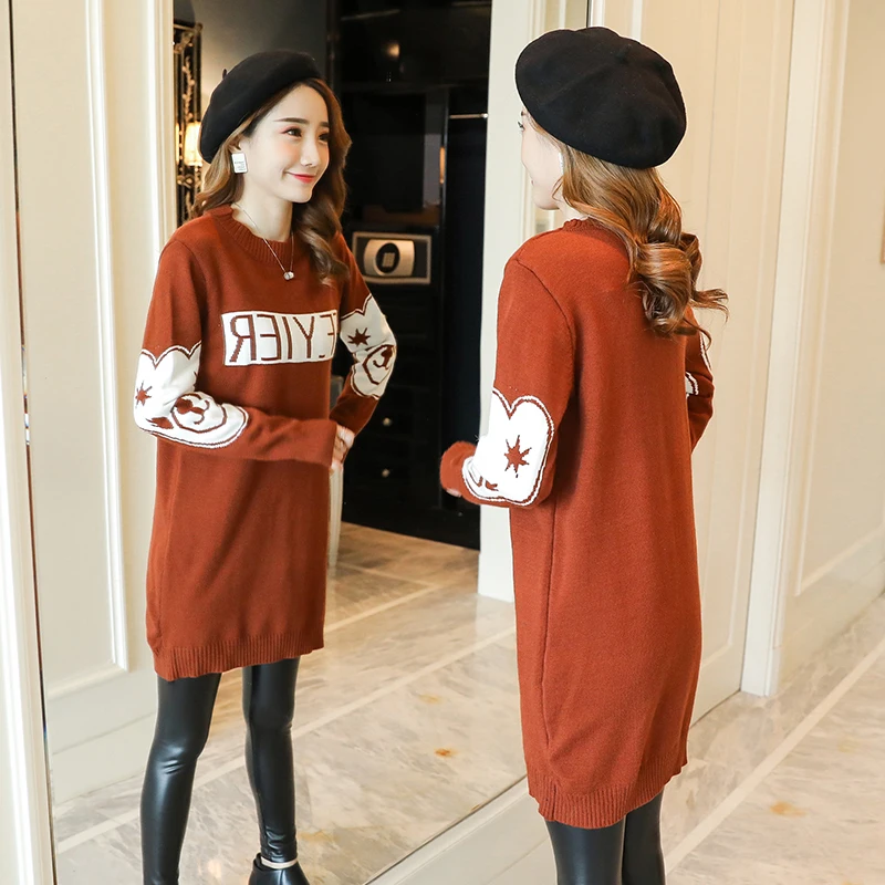 Теплые плотные вязаные свитера для беременных модные зимние рубашки грудного