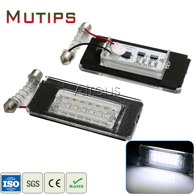 

Mutips 2X Автомобильные светодиодные Подсветка регистрационного номера 12 В для BMW Mini Cooper R56 Аксессуары Нет Ошибка Белый SMD Светодиодная лампа дл...