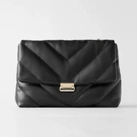 new solid color pu leather crossbody bags 2020 summer chain crossbody bag designer lady shoulder messenger bag purse