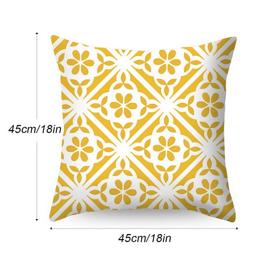

Junejour | 4545cm Yellow Striped Pillowcase Printing Cushion Pillow Case Bedroom Office Geometric Throw Cushion Pillow Cover