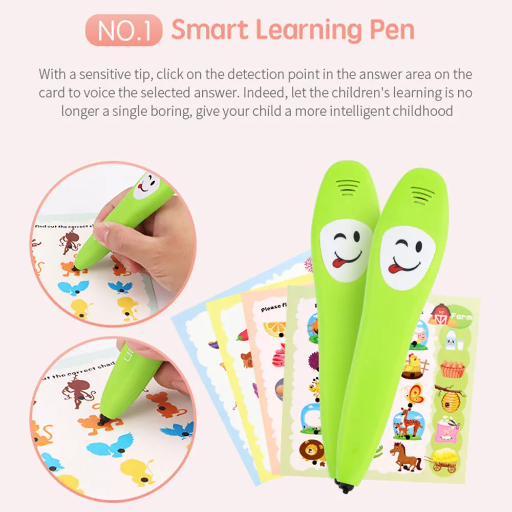Детские Ранние обучающие карты голос машина для чтения книги со смарт