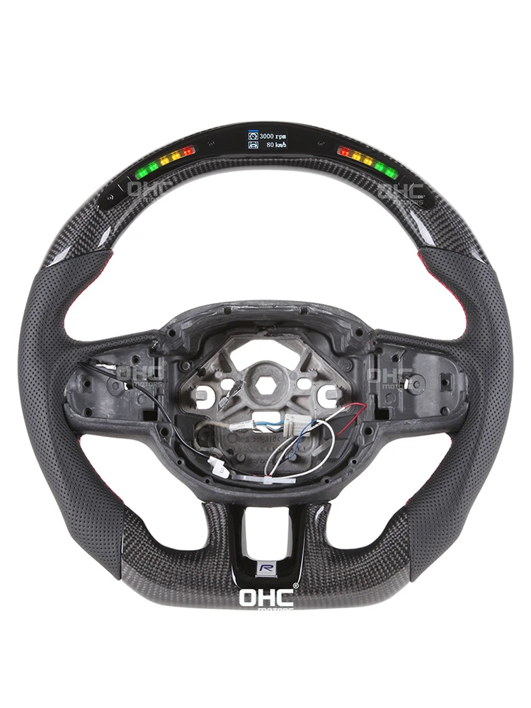 

100% реальное углеродное волокно, светодиодный руль для Volvo WE