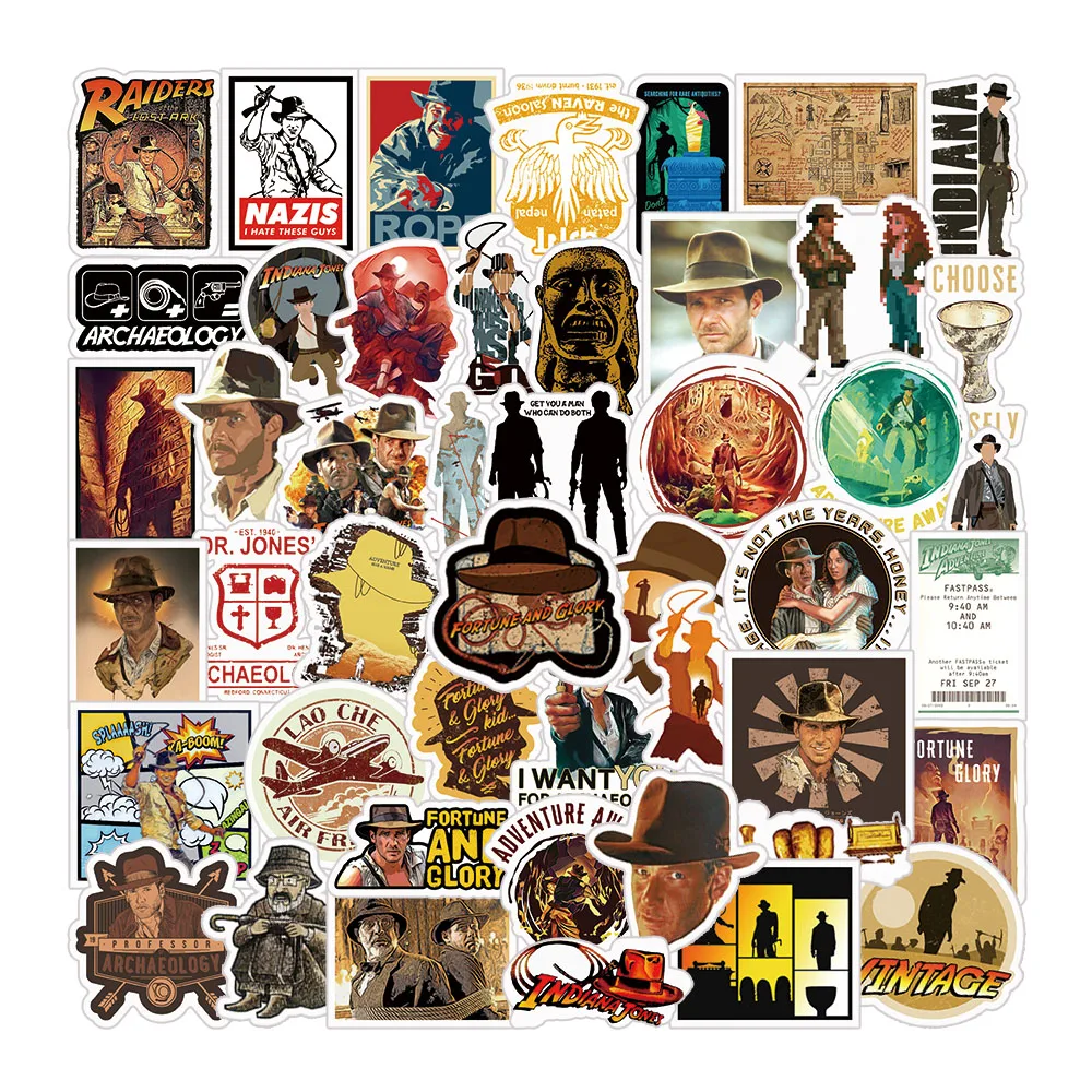 10/50 шт./компл. Raiders Of The Lost Ark классический фильм Мультфильм микс водонепроницаемые