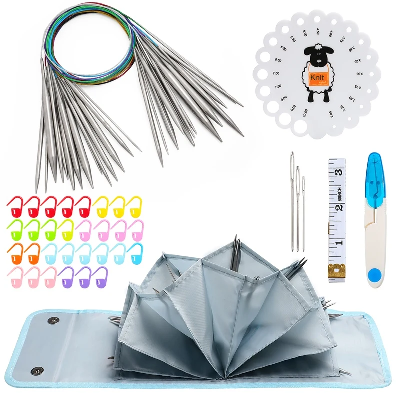 Набор крючков для вязания крючком чехол хранения эргономичная пряжа
