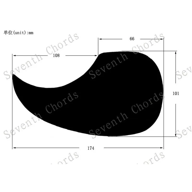 Накладки для акустической гитары защита от царапин в форме капли 40/41 дюйм 1 шт.|guitar