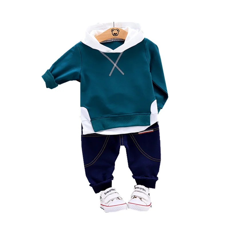 

2021Spring Autumn Children Boys Girls Clothing Fashion Letter Cotton Hooded Long Sleeve T Shirts Pants 2Pcs/Sets Kids Tracksuits