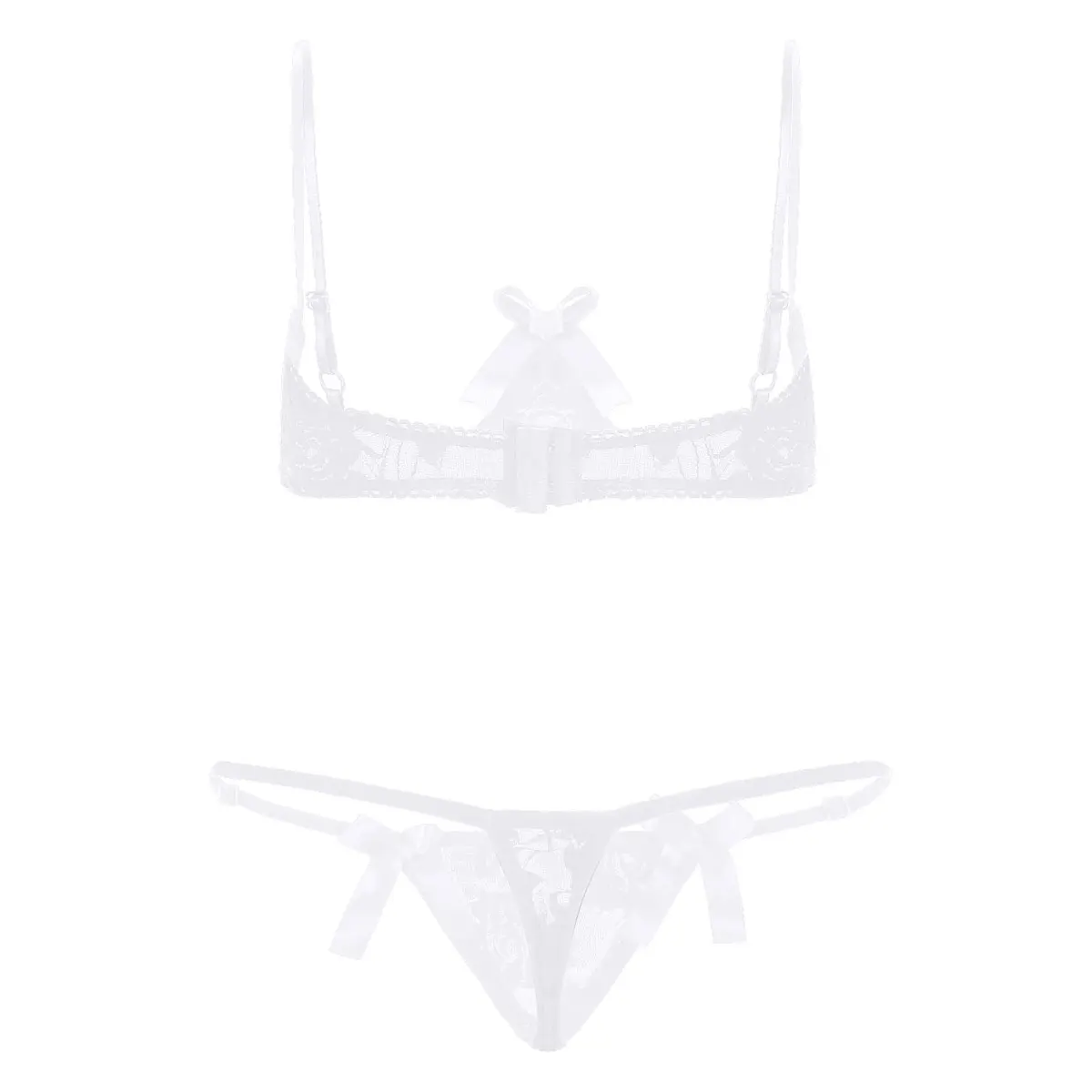 Женский бюстгальтер с открытой чашкой топ сексуальные стринги прозрачное