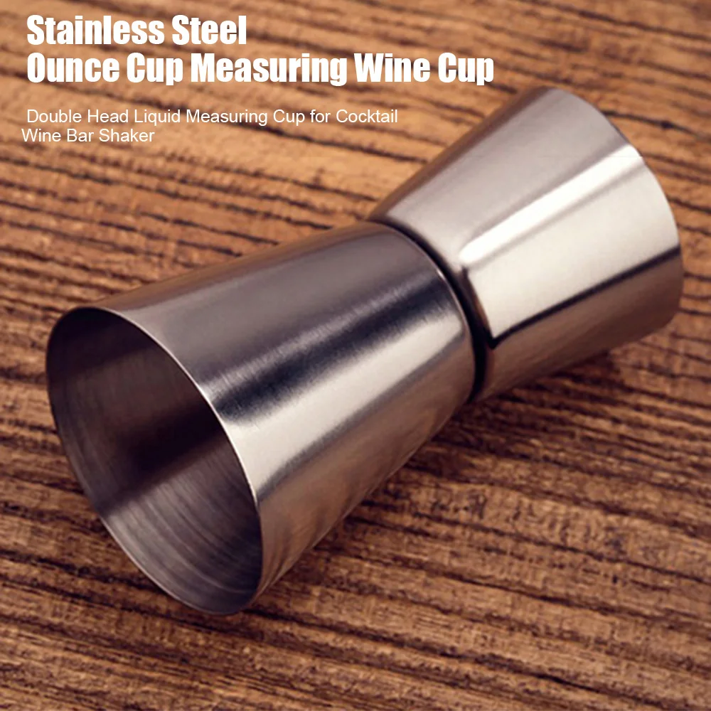 

1PC Measuring Cup Stainless Steel Ounce Cup Measuring Wine Cup Double Head Liquid Measuring Cup for Cocktail Wine Bar Shaker