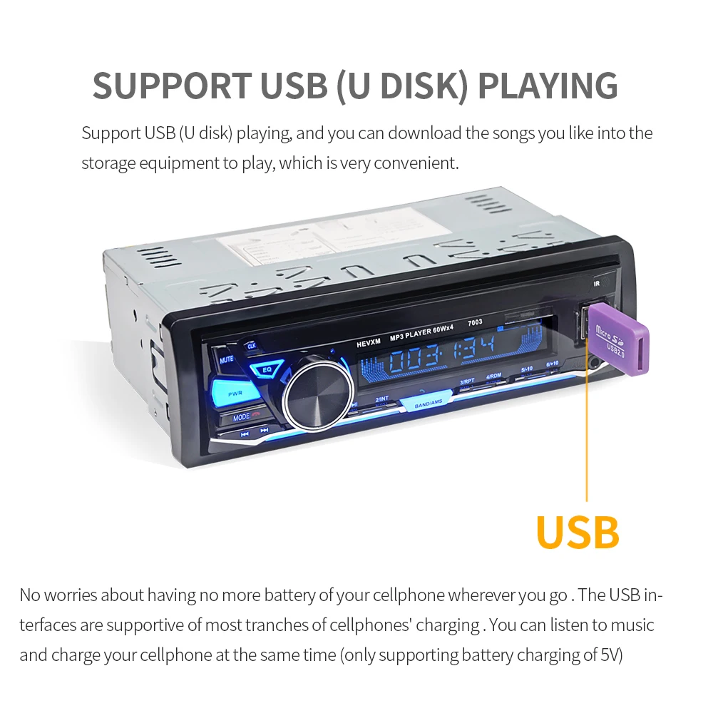 Автомобиль Радио стерео проигрыватель Bluetooth телефона AUX-IN MP3 FM/USB/1 Din/пульт дистанционного управления 12 В Прокат Авто Аудио распродажа Новинка