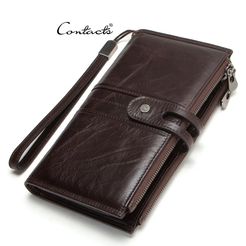 Men's Leather Vintage Wallet Leather Men's Clutch Bag Tri-fold Multifunctional Cowhide Wallet Large Capacity