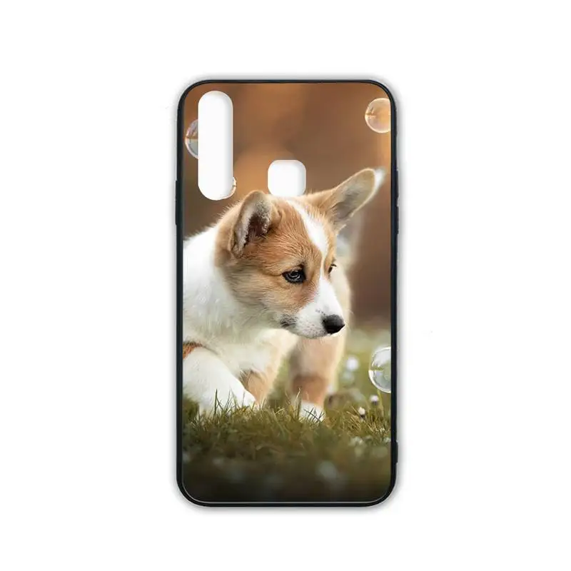 

Corgi Silicone Black Case Coque For Vivo U3x Y11 Y12 Y19 Y81 Y91C V9 V17 V15 Pro Cover