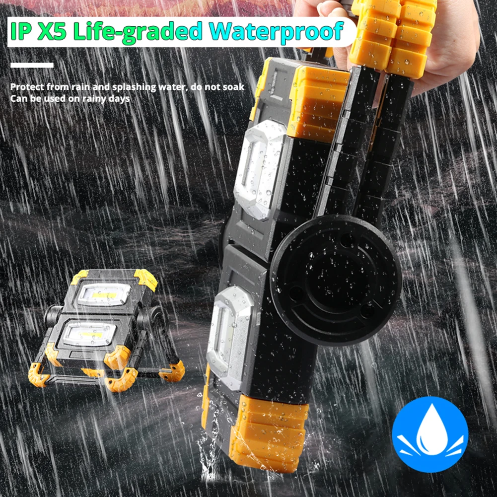

150W USB Portable Folding Floodlights COB Rechargeable Waterproof Outdoor Camping Working Lamps Rotatable Searchlight