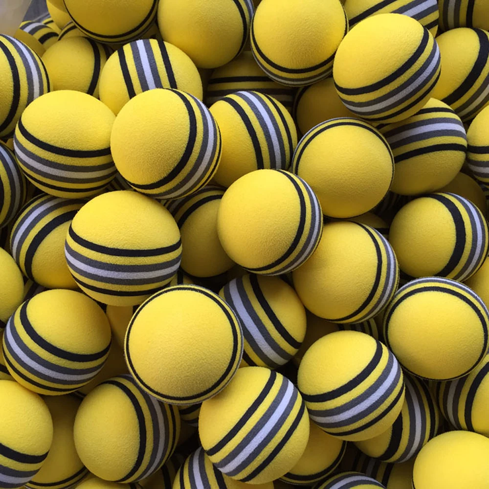 50pcs/bag EVA Foam Golf Balls Hot new Yellow/Red/Blue Rainbow Sponge Indoor golf Practice ball Training Aid | Спорт и развлечения