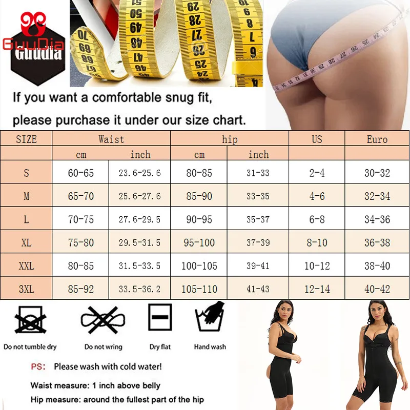 

GUUDIA Women Bodysuits Shapewear for Women Tummy Control Fajas Colombianas Butt Lifter Body Shaper Zipper Open Bust Bodysuit