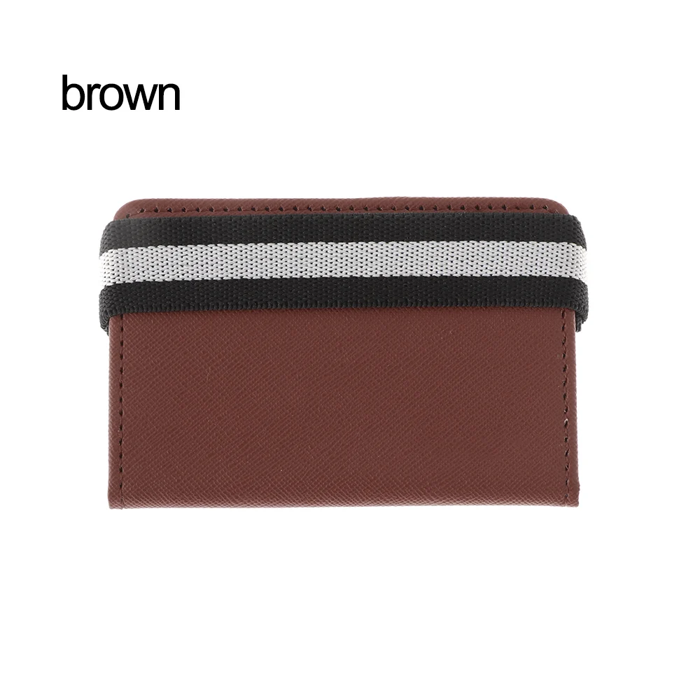 brown 1 шт. держатель для телефона, карты на бумажнике Блокировка клеящаяся Кожа Кредитная карта Карманный чехол для наклейки чехол сотовый телефон унисекс - Цвет: brown