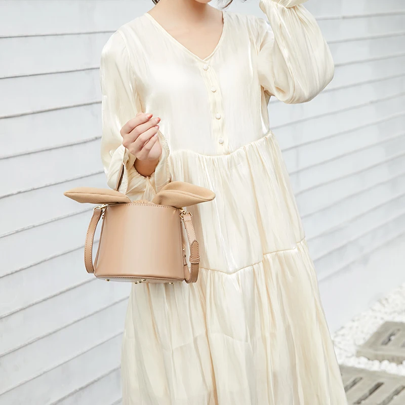 Новый дизайн сумки из натуральной кожи женская обувь с заячьими ушками