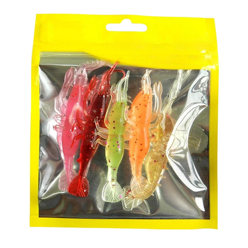 5 шт. поддельные креветки дизайн головы рыболовные приманки плавающий 8 см