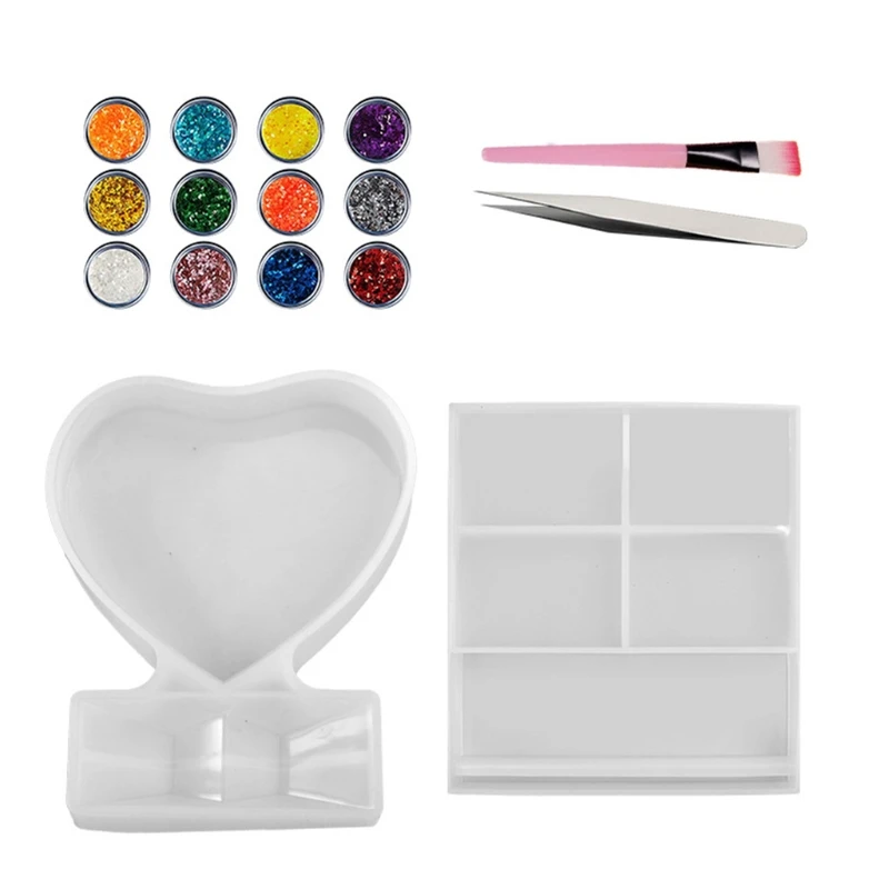 

L5YD DIY Crafts Jewelry Making Tools Epoxy Resin Mold Photo Frame Casting Silicone Mould for DIY Crafts