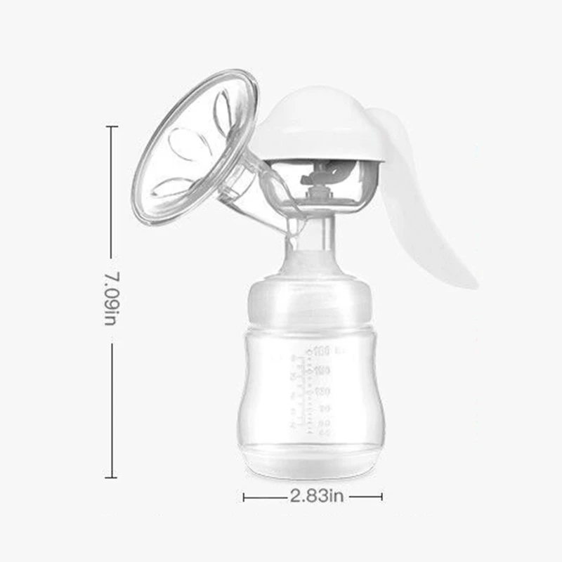 

Portable Manual Breast Pump Baby Nipple Suction Feeding Milk Bottles Food Grade Infant Breastfeeder Bottle Practical