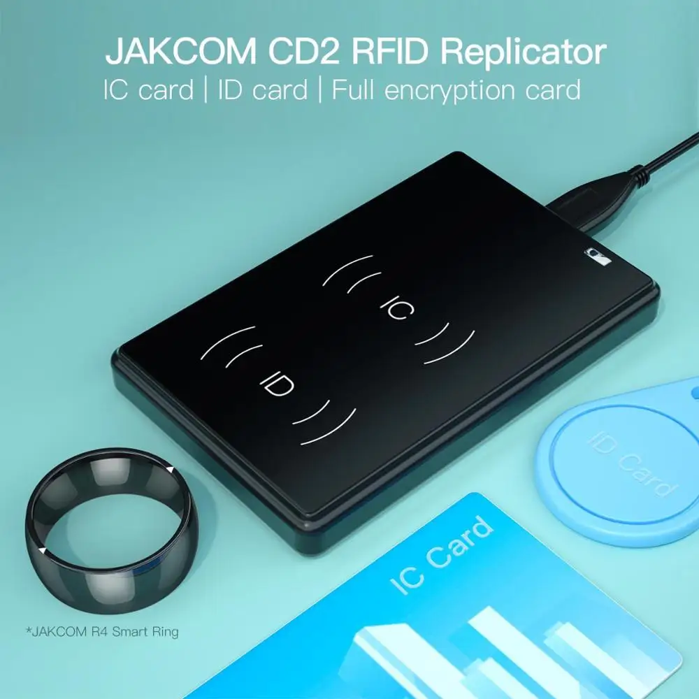 

JAKCOM CD2 RFID Replicator Super value as card reader clone rfid 125khz programmable nfc duplicator writer id 900mhz