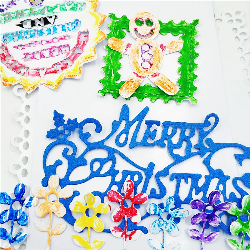 Трафарет имбирного человечка для резки металла штампы скрапбукинга ручной