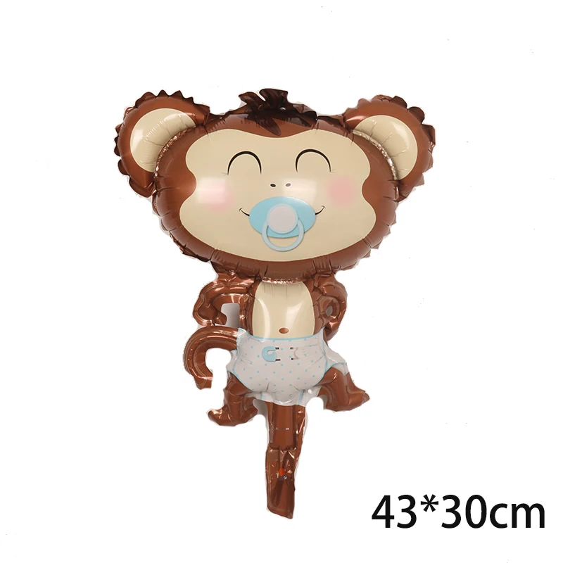 1Pc Jungle Animal Cute Monkey Helium Balloon Kids Safari Birthday Party Decor Zoo Theme Supplies Baby Shower Children's day Toy | Дом и
