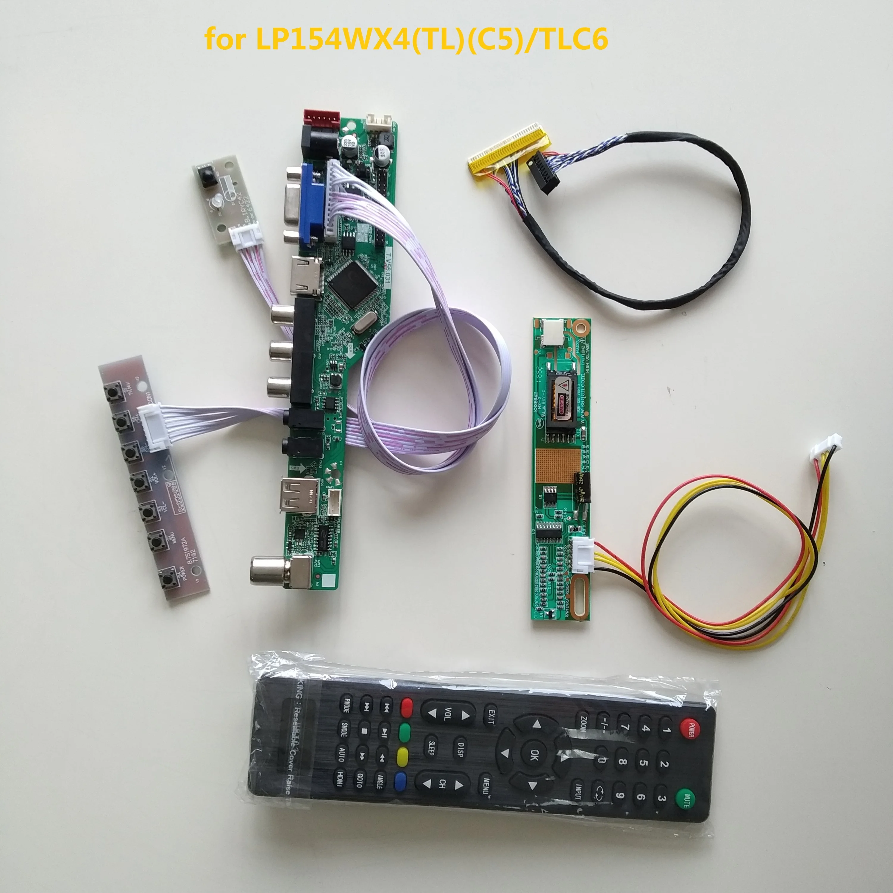 

Kit for LP154WX4(TL)(C5)/(TL)(C6) LP154WX4 15.4" 1280X800 monitor TV LCD LED Screen AV VGA USB controller board HDMI-compatible