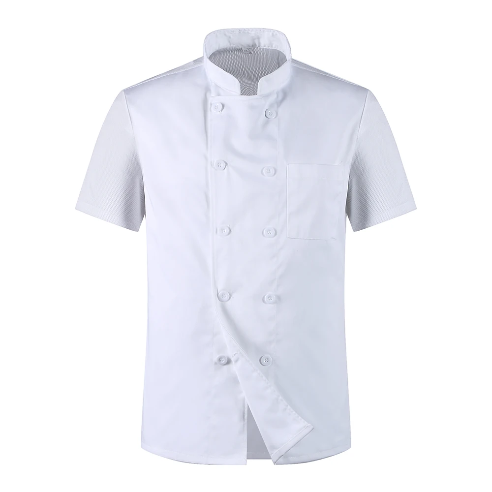 Куртка шеф повара унисекс форма для отеля летняя рубашка дышащая рабочая одежда