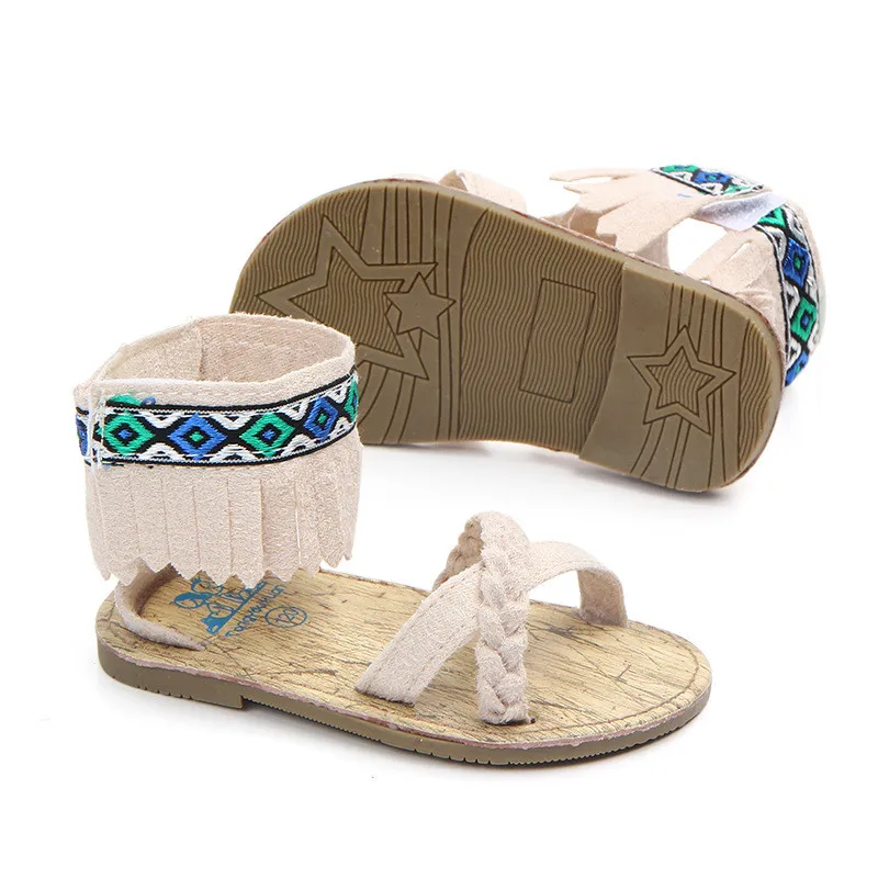 Lovely Fringe Baby Summer Shoes Infants Outdoor Crib First Walkers Rubber Sole Antislip Toddlers Girls Princess |