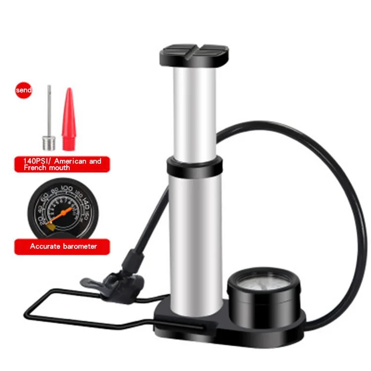 4 цвета алюминиевый сплав Велосипедные насосы с манометром ножная педаль