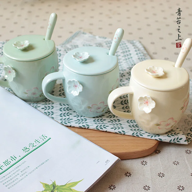 

Cute Ceramic Coffee Cup Fashion Design Pink Reusable Coffee Cups Porcelain Dish Kitchen Breakfast Canecas Birthday Gifts