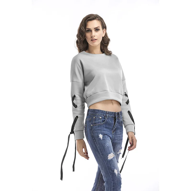 

Women's T-shirt 2021 Short Long-sleeved Casual All Match Sweater with Velvet Straps Women's Tops T-shirts Woman Sweatshirt