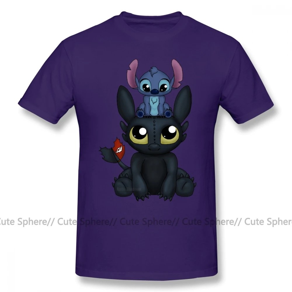 Purple Футболка Lilo Stitch, футболка Can I Sit Here, футболка с коротким рукавом и принтом, Мужская Базовая забавная футболка большого размера из 100 хлопка - Цвет: Purple