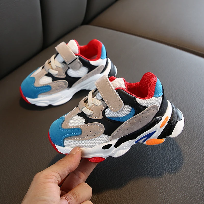 Fashion Children Casual Sneakers Baby Boys Shoes for Girls Mesh Breathable Anti-Slip Letters Toddler Soft Soled shoe | Детская одежда и