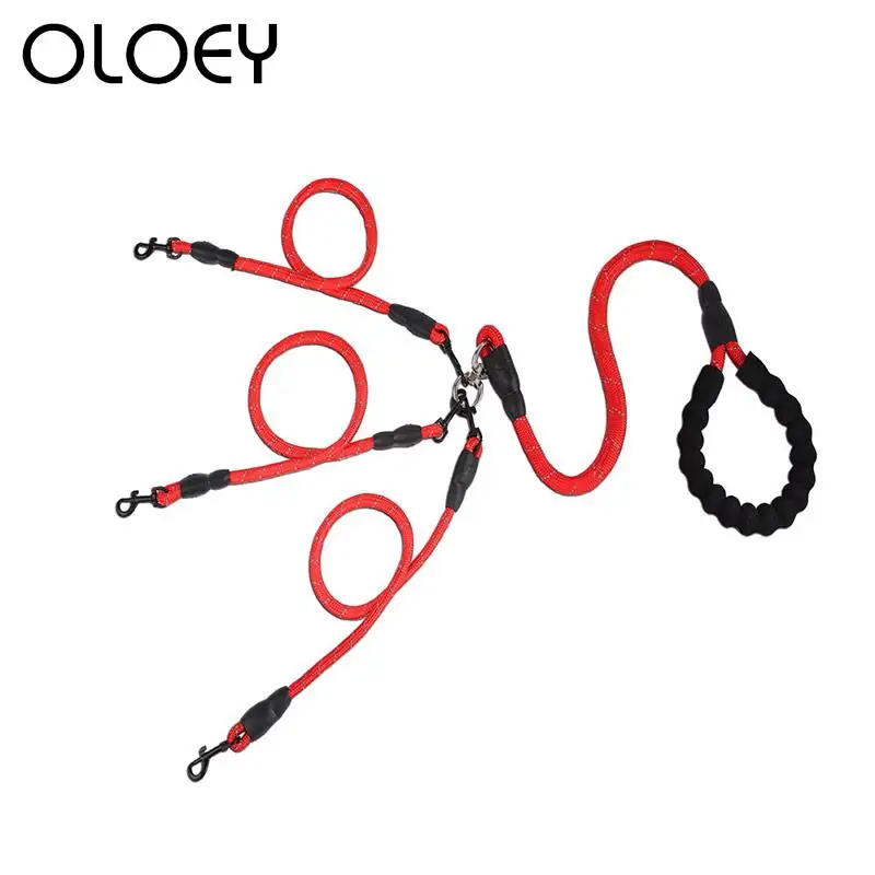 3 головки длинный сильный поводок для домашних животных собак прочный нейлоновый