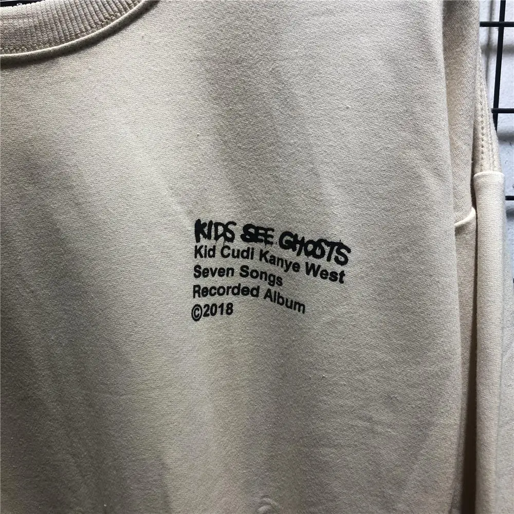 Футболка детская приталенная с длинным рукавом рубашка надписью Cudi Kanye West топ Seven