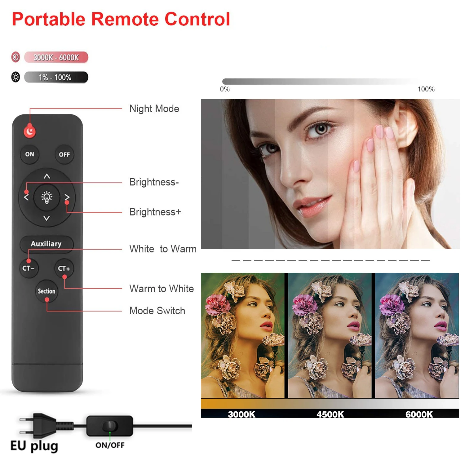 Светодиодная лампа для видеосъемки двухцветный студийный светильник 2700k-5700k с