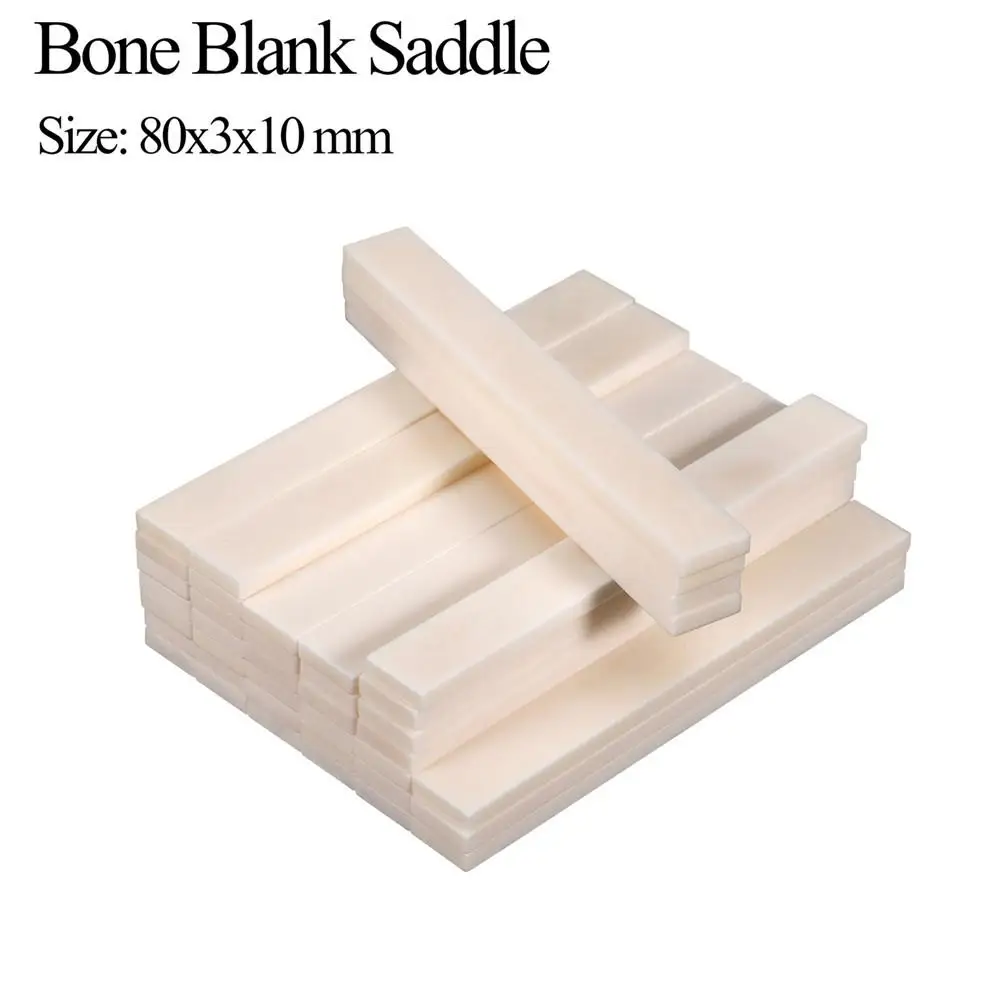 

2020 New arrival 1pcs/3pcs/6pcs Blank Bone Saddle Longer For Folk/Classical Guitar Ukulele 80*3*10mm Luthier Diy