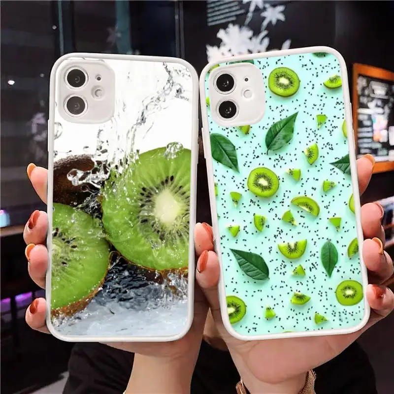 

Kiwi fruit green delicious Phone Cases Matte Transparent for iPhone 7 8 11 12 s mini pro X XS XR MAX Plus cover funda