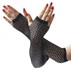 1 пара, женские сетчатые перчатки без пальцев