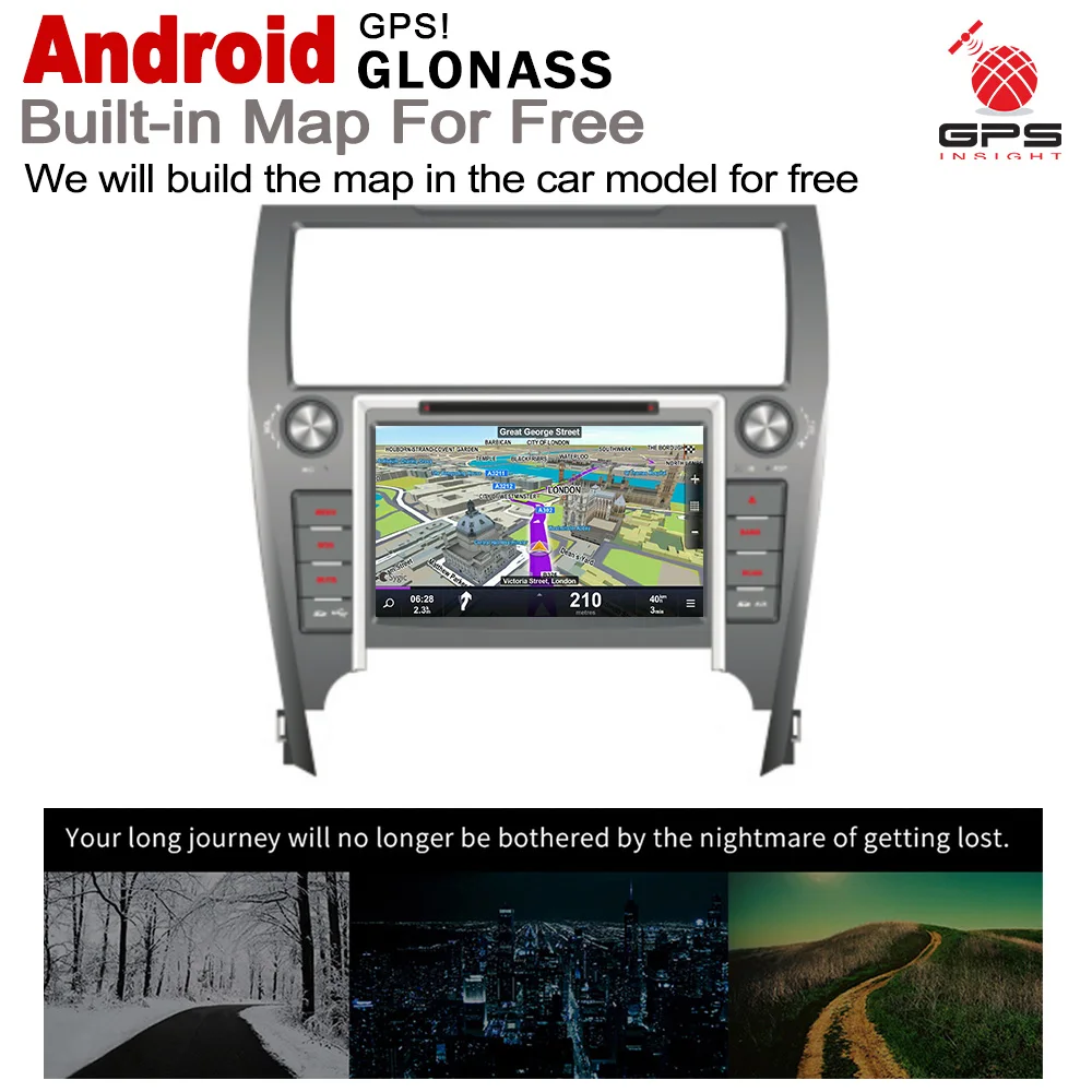 Автомобильный GPS-навигатор для Toyota Camry 2012 ~ 2017 мультимедийный DVD-плеер система