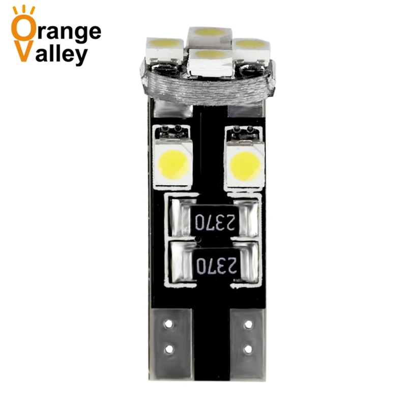 

100 шт., лидер продаж, T10 W5W 194 168 8 светодиодов 3528 SMD 1210 CAN-шина, без ошибок, чистый белый свет, автомобисветильник боковой клиновый свет, внутрення...