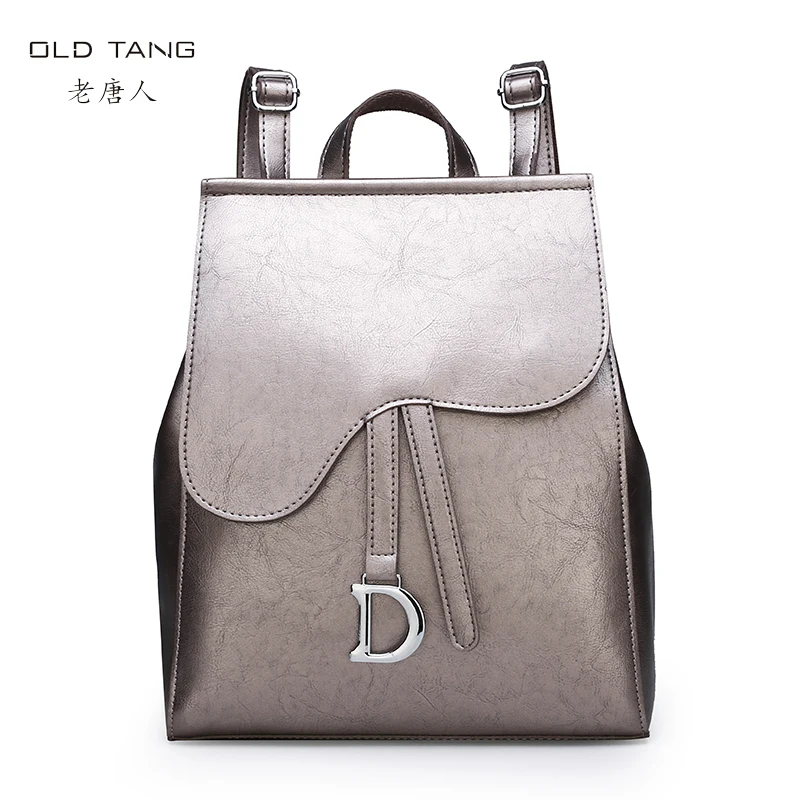 Старый Тан высокое качество из искусственной кожи Для женщин рюкзак однотонные