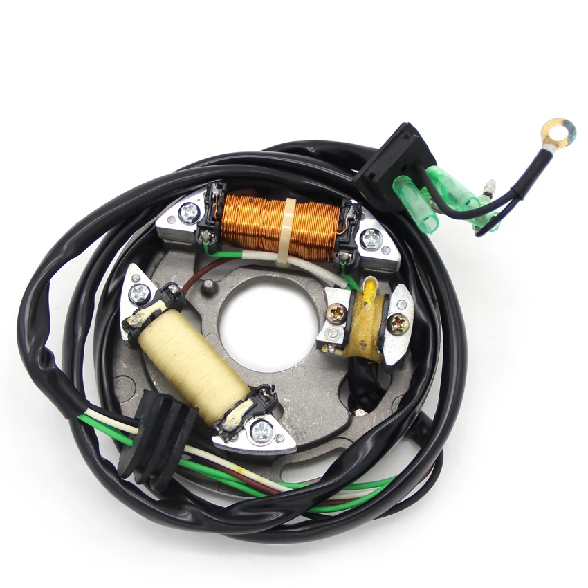 Фото Катушка статора магнето зажигания мотоцикла для Yamaha WR650 WRA650 WRA700 WRB650T WRB700S катушка генератора статора двигателя 6M6-85560-00 №2