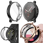 Стекло + чехол для Samsung Galaxy watch active 2 44 мм40 мм Active 1, силиконовый чехол из ТПУ с полным покрытием для смарт-часов