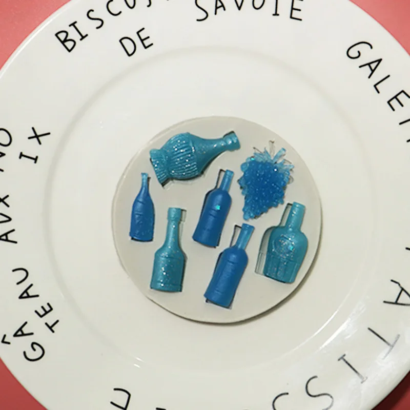 Бутылки вина помадка силиконовая форма DIY выпечки декоративная штукатурка