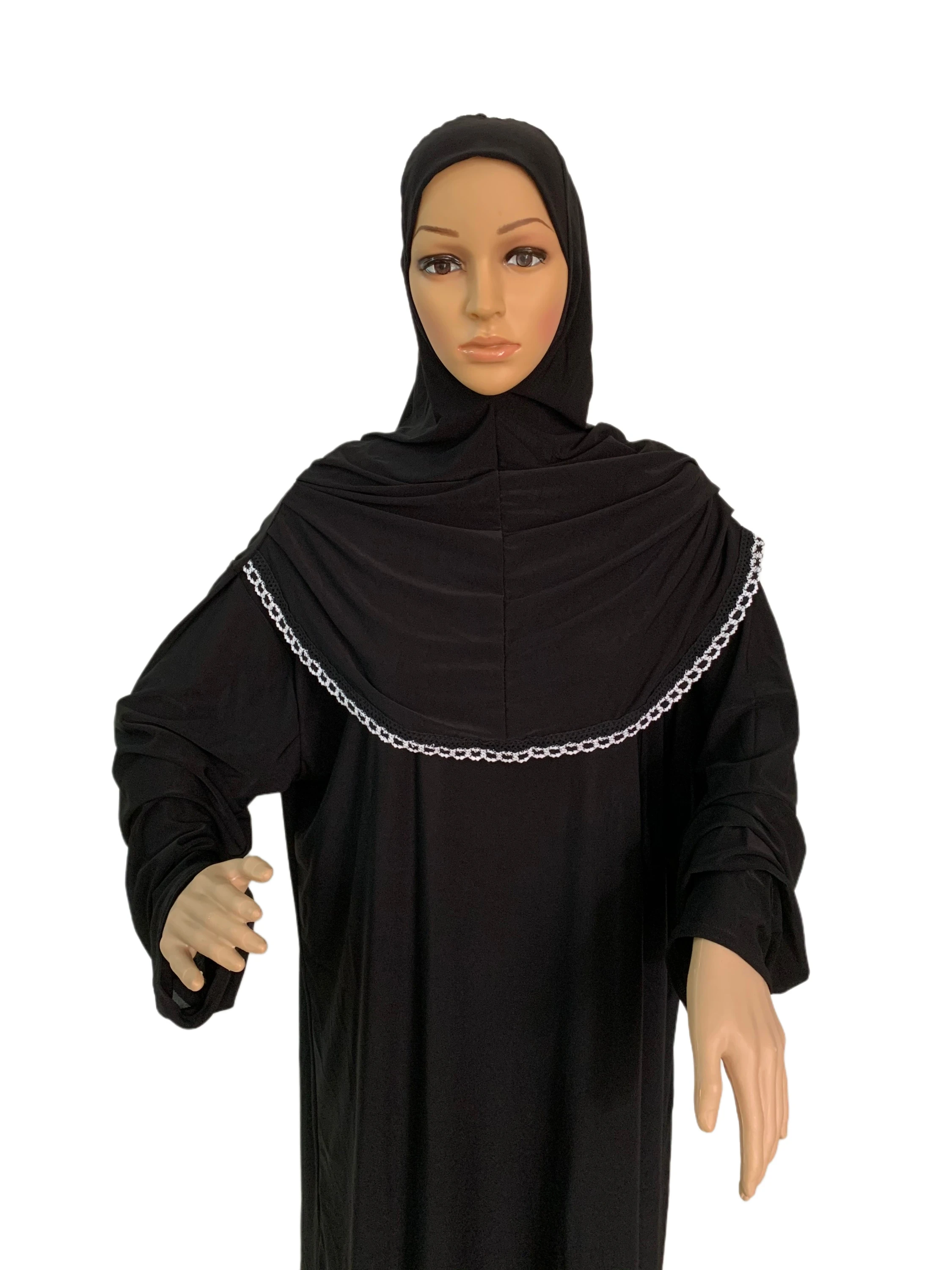 Мусульманское платье с прикрепленным хиджабом H118 pray abaya кафтан халат арабский