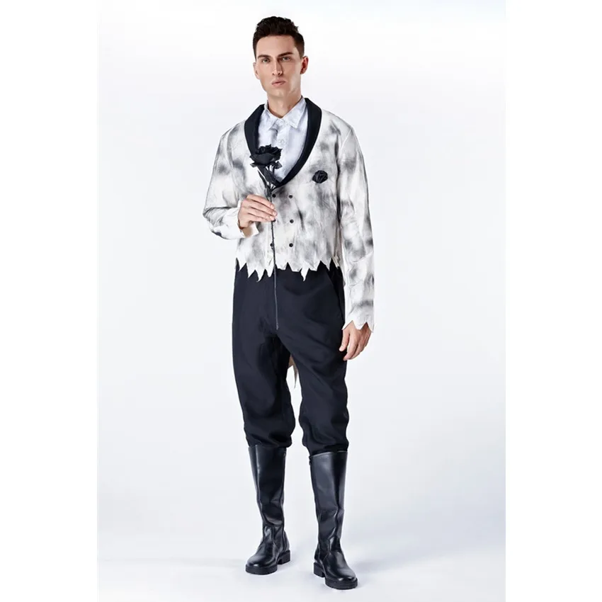 Halloween Horror Couple Ghost Bride Cosplay Bloody Adult Costumes Carnival Masquerade Stage Performance Men Woman Scary Uniform |
