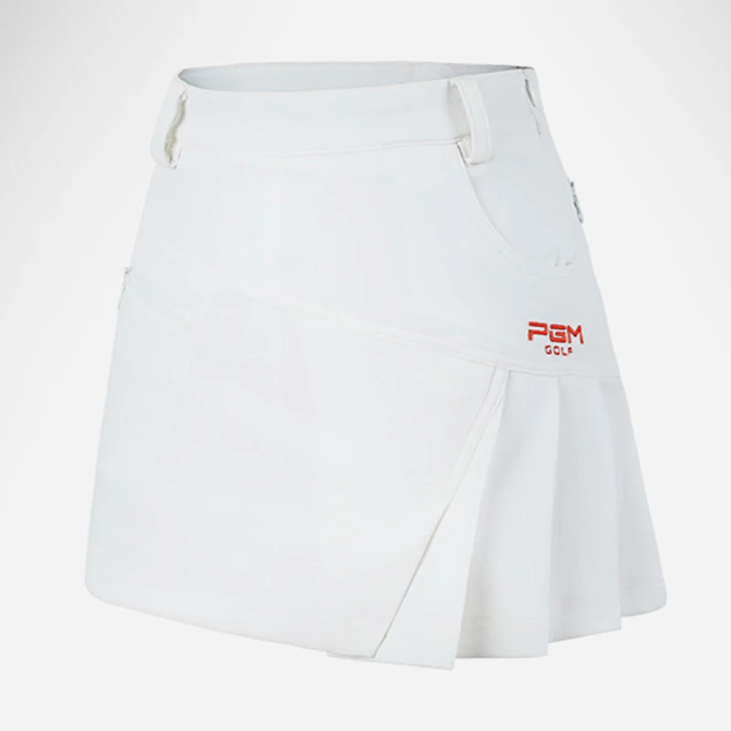 White skirt PGM юбка для гольфа Женская дышащая высокоэластичная летняя спортивная одежда для бега и тенниса плиссированная короткая юбка женская одежда для гольфа - Цвет: White skirt