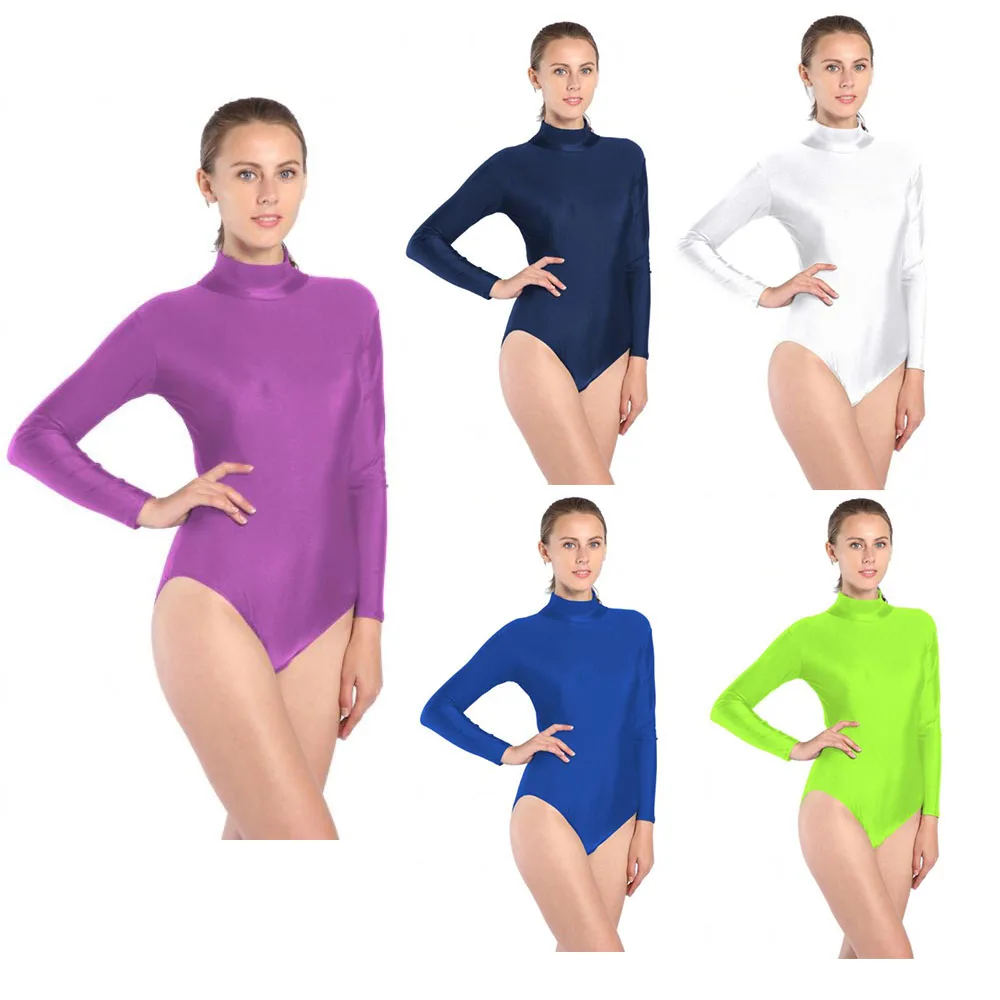 Женское блестящее трико с длинным рукавом 23 Цвета | Тематическая одежда и
